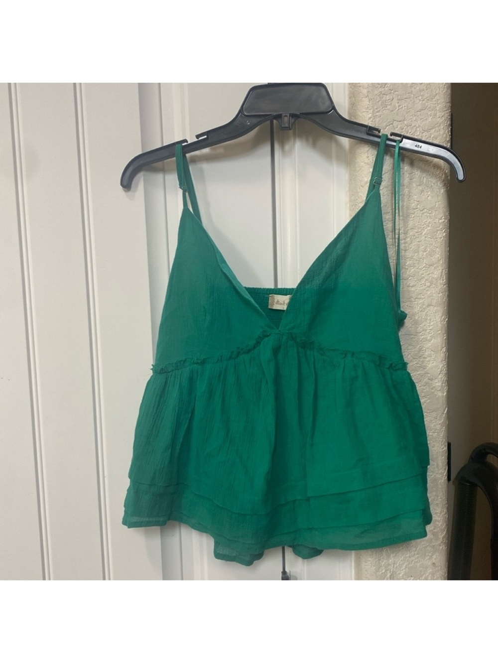 Altar’d State Green Ruffle V-Neck Women's Top
